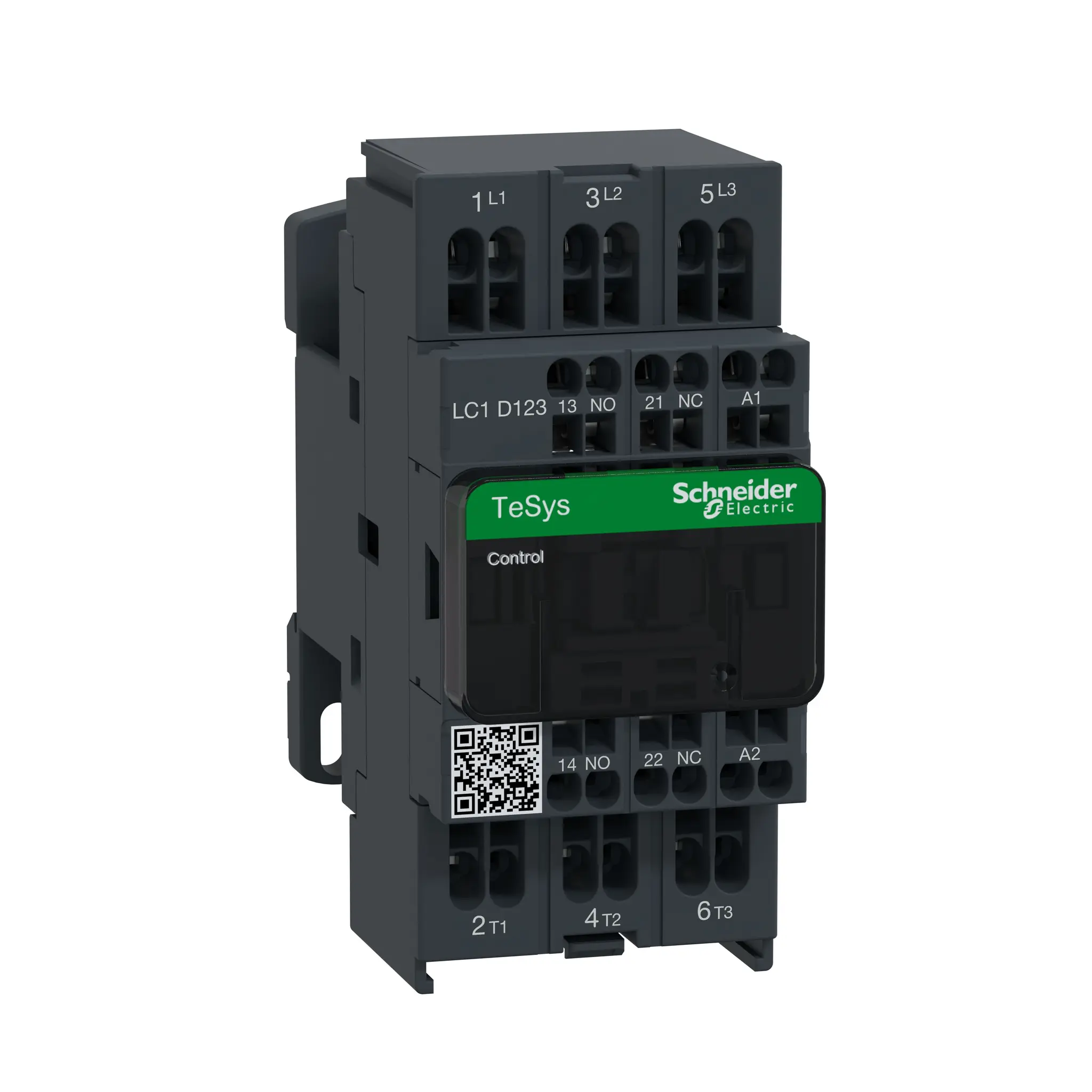 Produktfoto 1 von Schneider Electric TeSys D LC1D Leistungsschütz 110 V ac-Spule, 3 -polig , 300 V dc, 690 V ac / 12 A 5,5 kW 3 Schließer