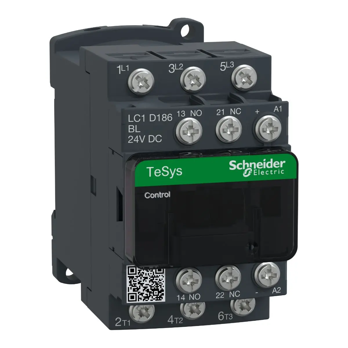 Produktfoto 1 von Schneider Electric TeSyS D Schütz 24V dc-Spule, 3-polig, 690V ac / 18 A 15 kW 3 Schließer 2-Hilfskontakte