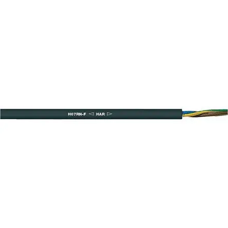 Lapp H07RN-F Netzkabel, 4-adrig Schwarz, 100 m, Gummi 60 °C