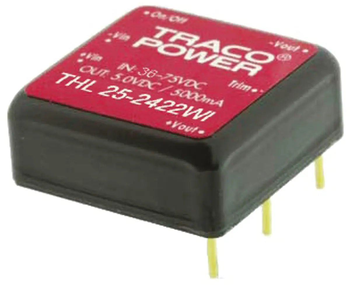 TRACOPOWER THL 25WI DC/DC-Wandler, isoliert 25W 48 V dc IN, 15V dc OUT / 1.67A Durchsteckmontage 1.5kV dc