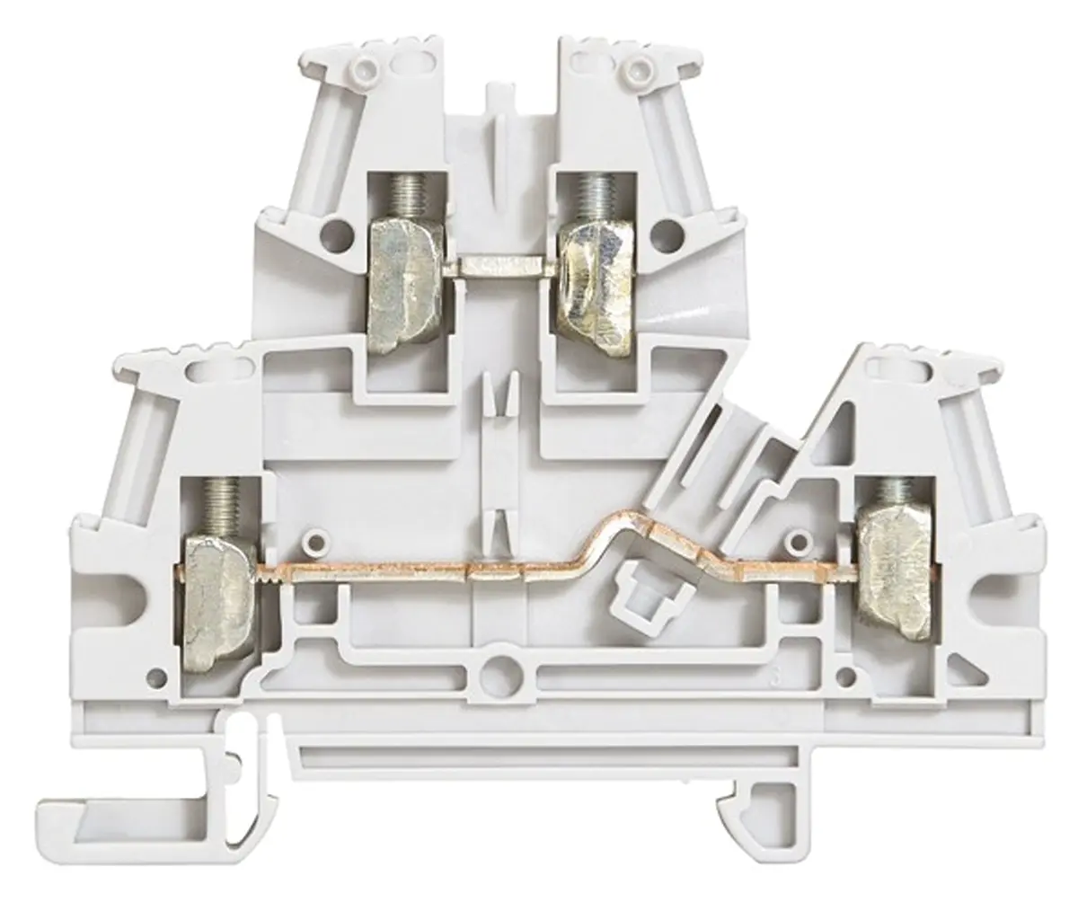 Produktfoto 1 von Legrand 371 Reihenklemme Zweifach Grau, 300 V (CSA), 300 V (UL), 500 V (IEC) / 30 (CSA) A, 30 (UL) A, 32 (IEC) A, 36