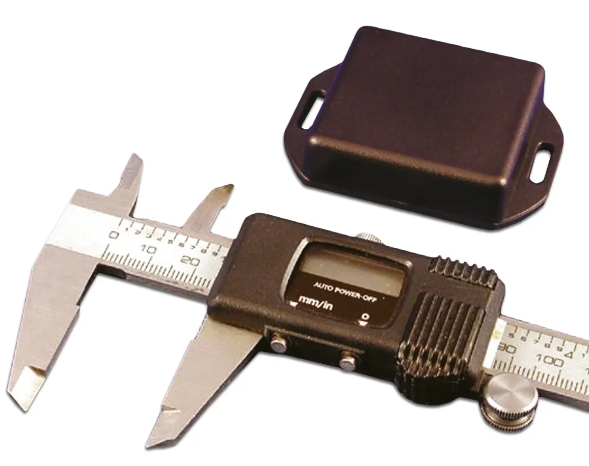 Produktfoto 1 von Hammond 1551; Gehäuse; ABS; Schwarz Geflanscht IP54 Breite 50 mm Höhe 15 mm Länge 50 mm