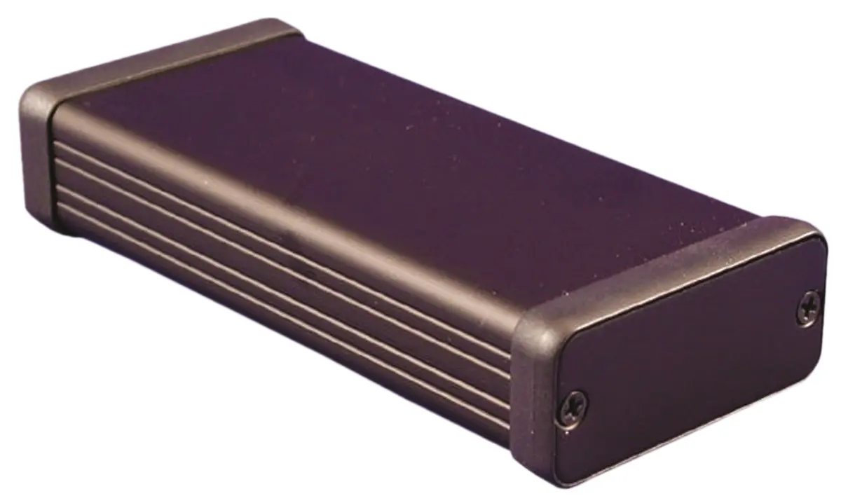 Produktfoto 1 von Hammond 1455; Gehäuse; Aluminium; Schwarz IP54 Breite 54 mm Höhe 23 mm Länge 120 mm