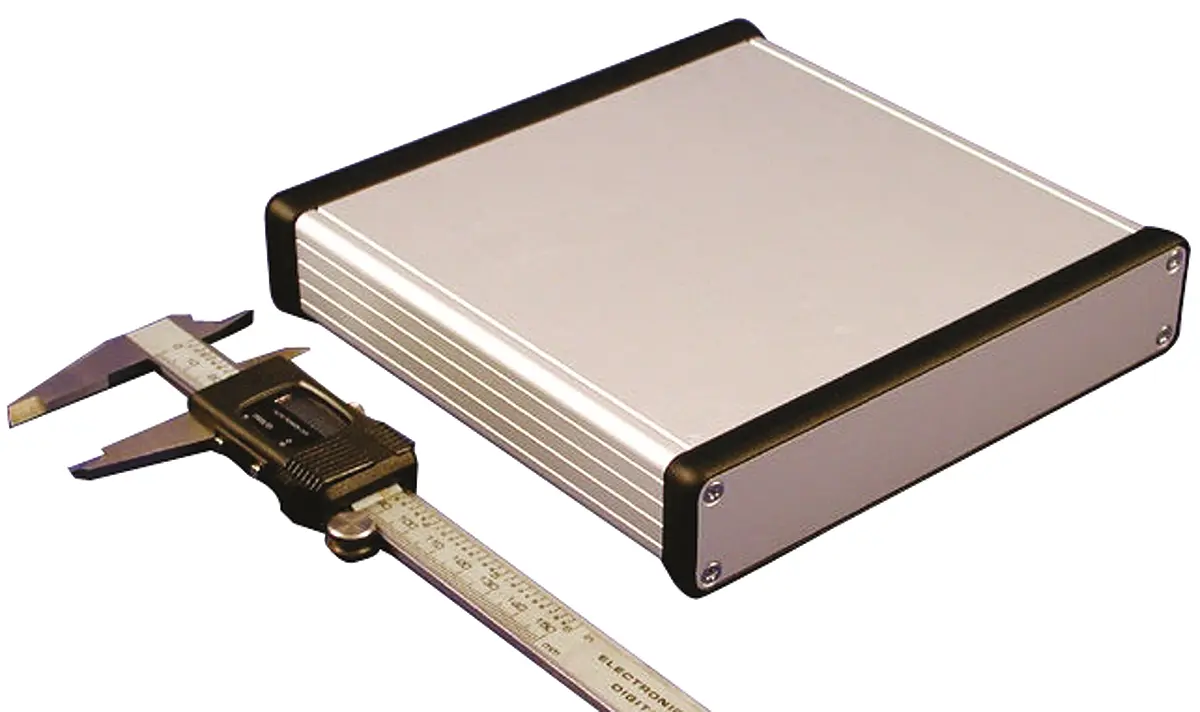 Produktfoto 1 von Hammond 1455; Gehäuse; Aluminium; Silber IP54 Breite 165 mm Höhe 30.5 mm Länge 160 mm