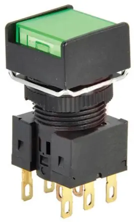 Produktfoto 1 von Omron A16 Druckschalter Beleuchtet Ersatz, Tastend Panel Ø 16 mm, 2-poliger Umschalter 30 V dc 250 V ac, IP65