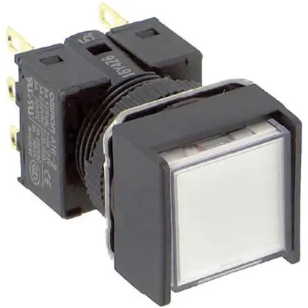 Produktfoto 1 von Omron A16 Druckschalter Beleuchtet Panel Ø 16 mm, 2-poliger Umschalter 30 V dc, IP65
