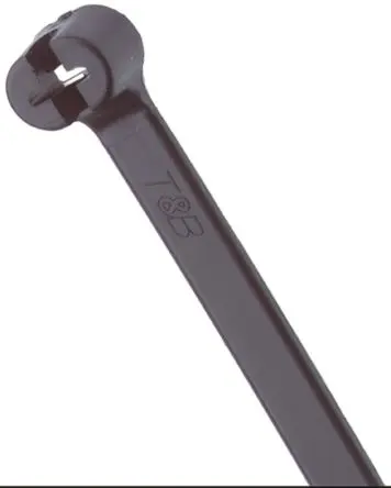 Produktfoto 1 von Thomas & Betts Ty-Rap Nylon 6.6 Kabelbinder Witterungsbeständig Schwarz 3.56mm x 139.7 mm