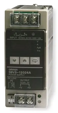 Produktfoto 1 von Omron S8VS DIN-Schienen Netzteil Geschalteter Modus 264V ac AC / 5 A 24V dc DC 120 W