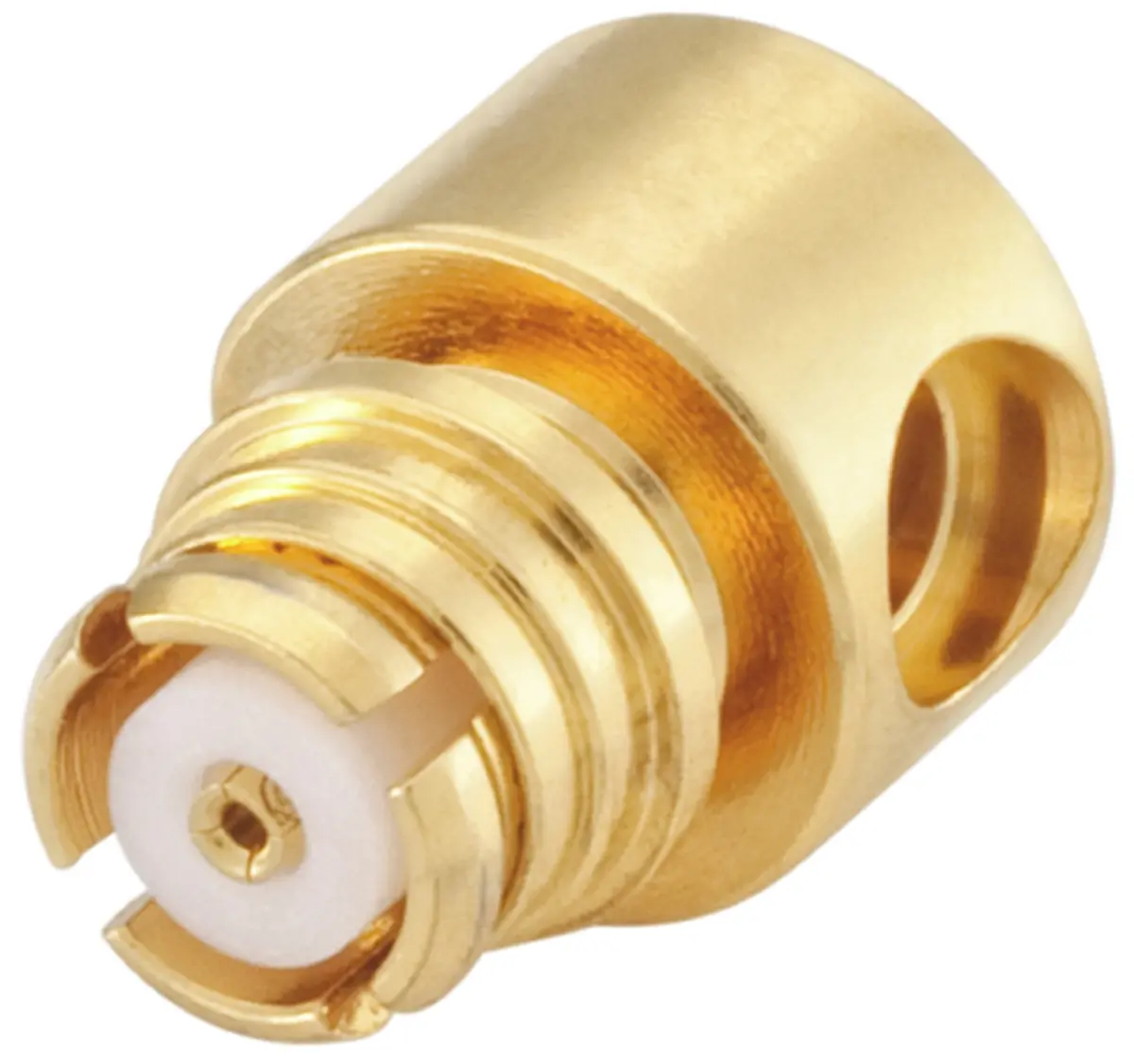 Produktfoto 1 von Rosenberger Buchse Koaxialsteckverbinder SMP-Steckverbinder, Kabel, für Halbsteif-Kabel, 50 Ω Lot, Standard, gewinkelt