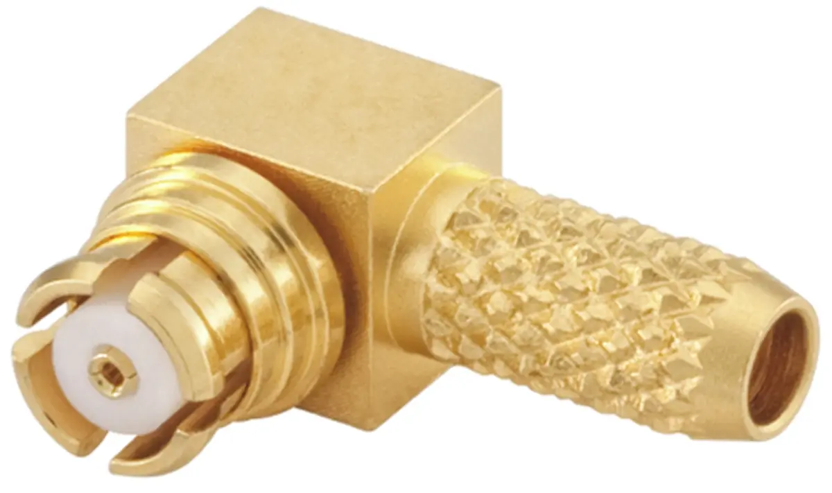 Produktfoto 1 von Rosenberger SMP Buchse Koaxialsteckverbinder SMP-Steckverbinder, Kabel, für Flexibel-Kabel, 50 Ω, Standard, gewinkelt