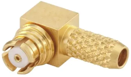 Produktfoto 1 von Rosenberger SMP Buchse Koaxialsteckverbinder SMP-Steckverbinder, Kabel, für Flexibel-Kabel, 50 Ω, Standard, gewinkelt