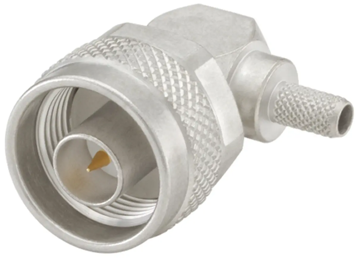 Produktfoto 1 von Rosenberger N Stecker Koaxialsteckverbinder N-Steckverbinder, Kabel, für Flexibel-Kabel, 50 Ω, Standard, gewinkelt