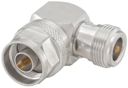 Produktfoto 1 von Rosenberger Adapter, 50 Ω, gewinkelt, 11GHz Stecker Buchse Nennspannung