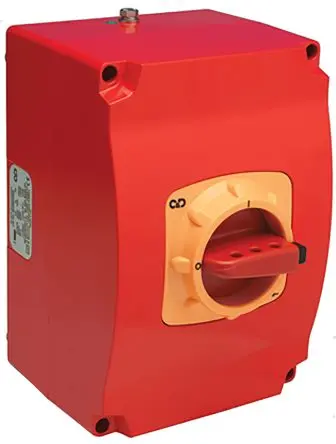Produktfoto 1 von Craig & Derricott SCOD Trennschalter 3-polig DIN-Hutschiene 40A 14 kW Rot IP66 3-phasig