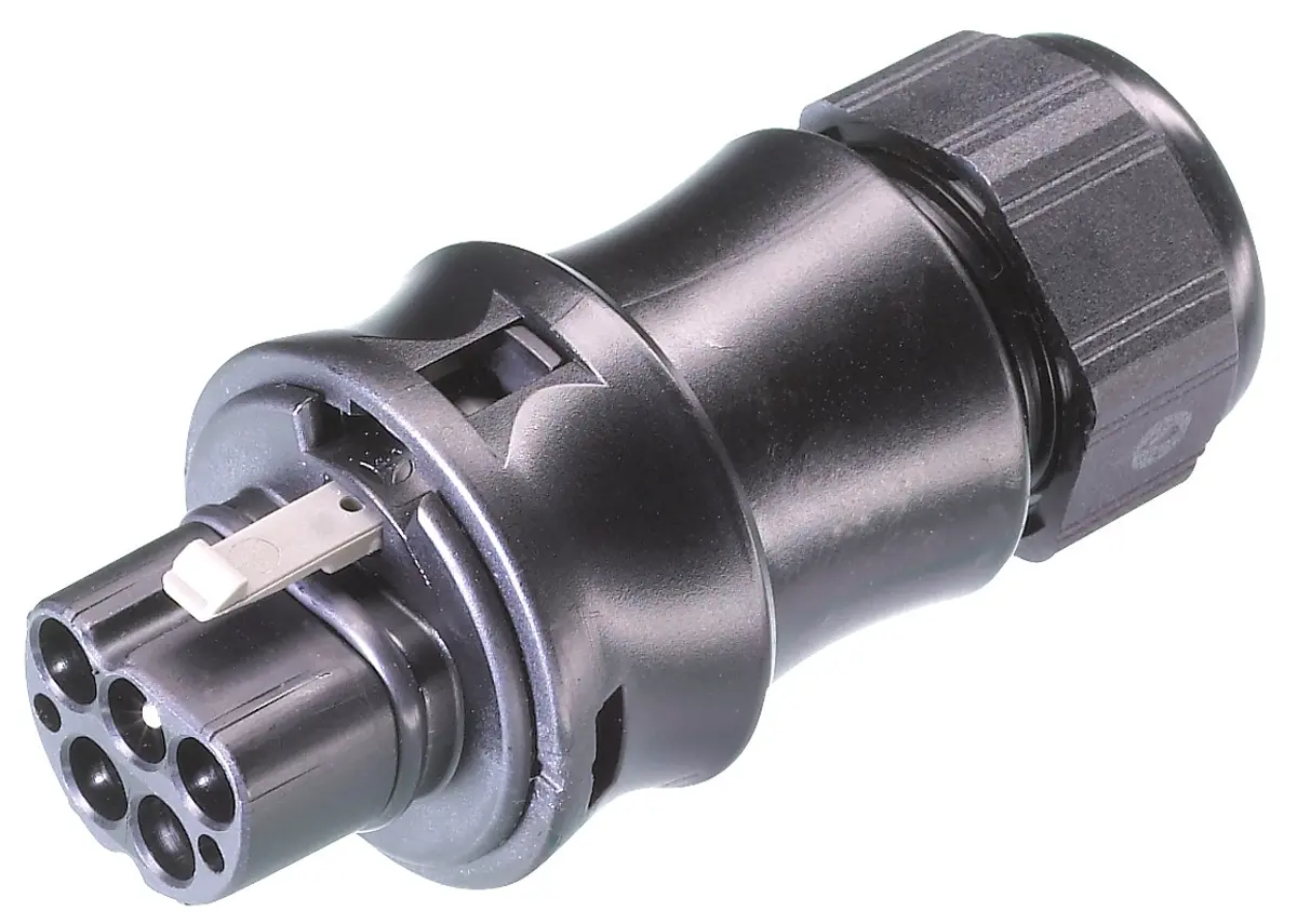 Produktfoto 1 von Wieland Stecker RST20i5 Leuchtensteckverbinder, Rundsteckverbinder, Kontakte: 5, Kabelmontage, 20A, Schwarz, 0,75