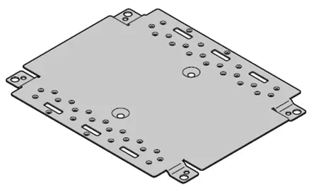 Produktfoto 1 von nVent SCHROFF Stahl Grau Gehäuse-Zubehör, 221 mm x 177 mm