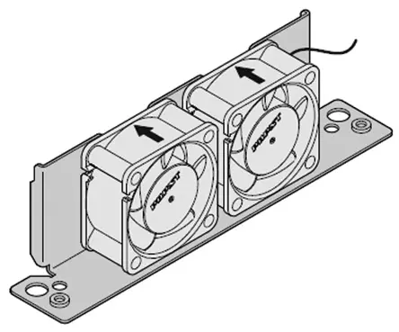 Produktfoto 1 von nVent SCHROFF Interscale Lüftereinschub, Typ Lüfterhalter, 2 Lüfter, 170 m³/h, B. 119 mm, H. 119 mm