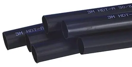 Produktfoto 1 von 3M HDT-A Wärmeschrumpfschlauch, Polyolefin Schwarz, Ø 38 mm Schrumpfrate 4:1, Länge 1m