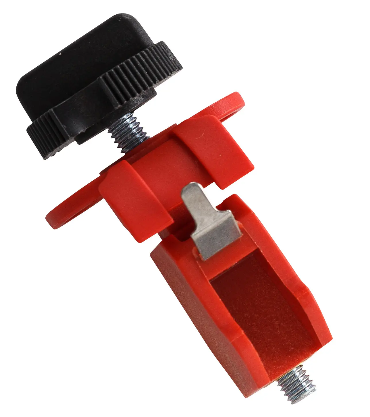 Produktfoto 1 von Brady Glasfaserverstärktes Nylon Aussperrung Typ Leitungsschutzschalter-Verriegelungen, 2-fach Verriegelung 7.14 mm, Rot