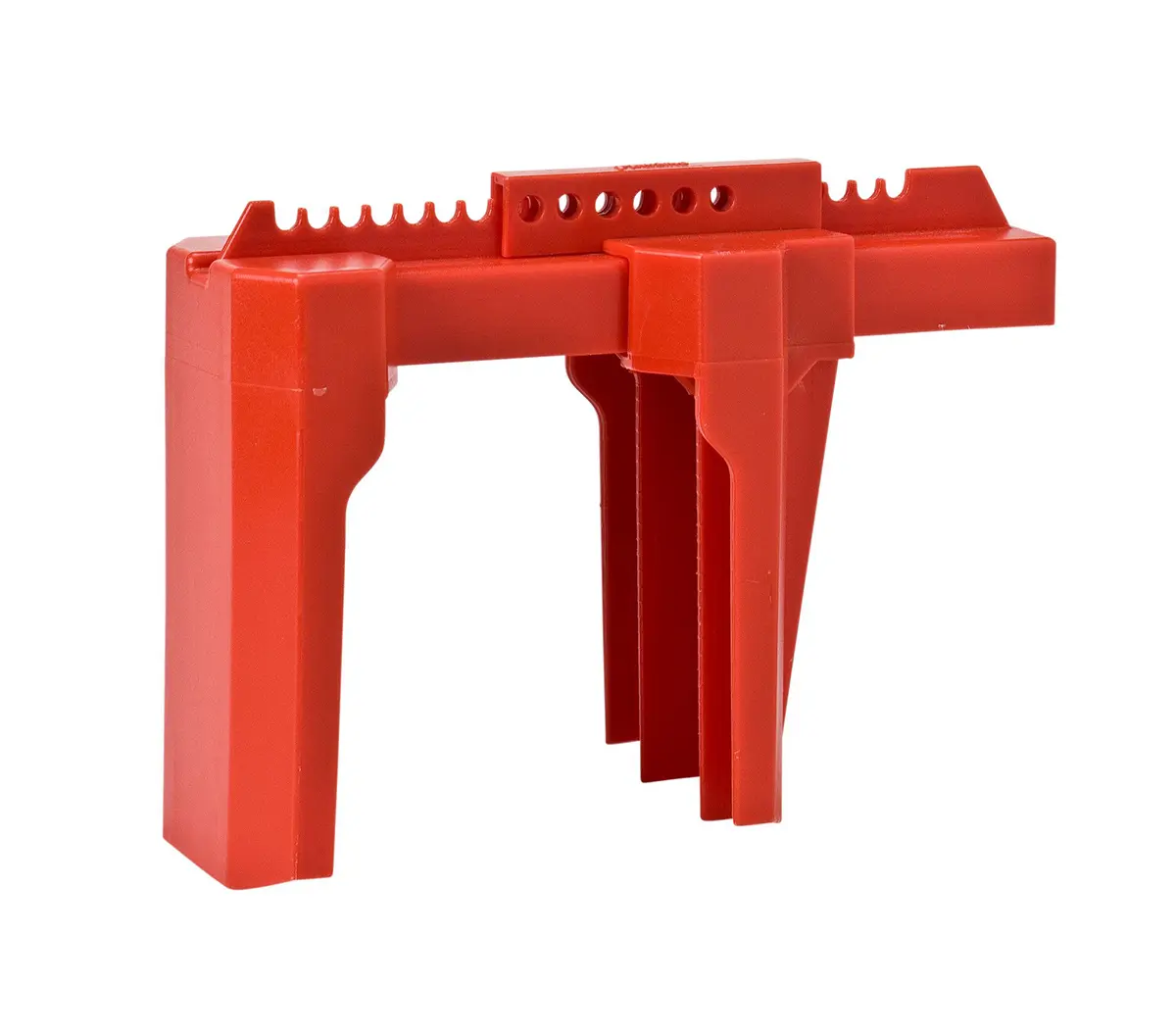 Produktfoto 1 von Brady Polypropylen Aussperrung Typ Kugelhahnverriegelung, 4-fach Verriegelung 7.24 mm, Rot