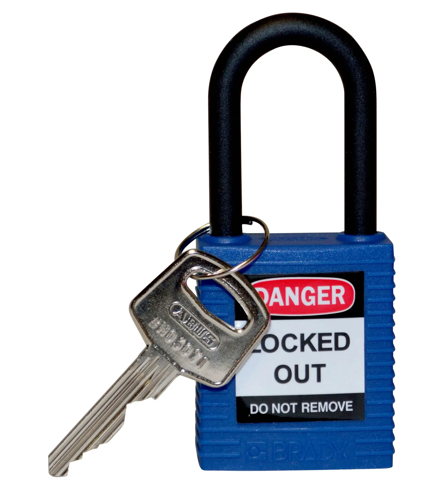 Produktfoto 1 von Brady Nylon Vorhängeschloss Schlüssel Wetterfest Blau, Bügel-Ø 6.35 mm x 38.1 mm 20.8 mm