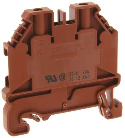 Produktfoto 1 von Wieland WT 2.5 Anschlussklemmenblock für Durchkontaktierung 1 Braun, 2.5mm², 1kV Schraubbefestigung ATEX
