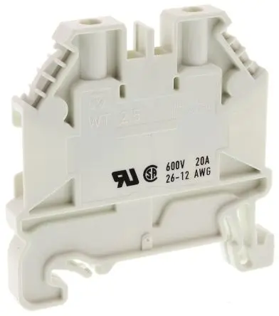 Produktfoto 1 von Wieland WT 2.5 Anschlussklemmenblock für Durchkontaktierung 1 Weiß, 2.5mm², 1kV Schraubbefestigung ATEX