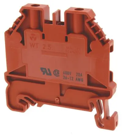 Produktfoto 1 von Wieland WT 2.5 Anschlussklemmenblock für Durchkontaktierung 1 Rot, 2.5mm², 1kV Schraubbefestigung ATEX