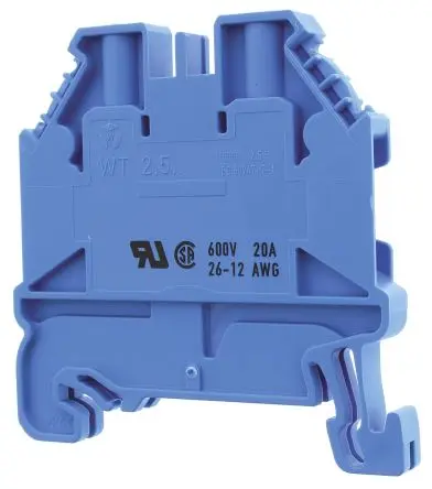 Produktfoto 1 von Wieland WT 2.5 Anschlussklemmenblock für Durchkontaktierung 1 Blau, 2.5mm², 1kV Schraubbefestigung ATEX
