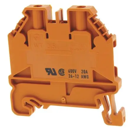 Produktfoto 1 von Wieland WT 2.5 Anschlussklemmenblock für Durchkontaktierung 1 Orange, 2.5mm², 1kV Schraubbefestigung ATEX