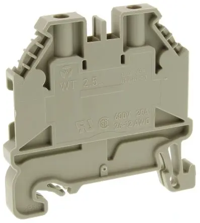 Wieland WT 2.5 Anschlussklemmenblock für Durchkontaktierung 1 Grau, 2.5mm², 1kV Schraubbefestigung ATEX