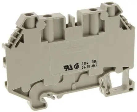 Produktfoto 1 von Wieland WT 4 D2/2 Anschlussklemmenblock für Durchkontaktierung 1 Grau, 10AWG, 26 AWG, 500V Schraubbefestigung ATEX