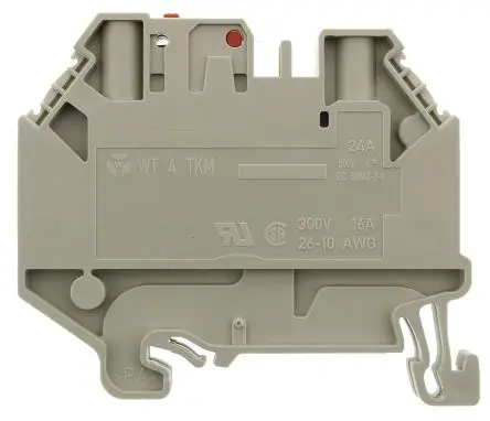 Produktfoto 1 von Wieland WT 4 TKM Klemmlieste abtrennen 1 Grau, 10AWG, 26 AWG, 500V Schraubbefestigung ATEX