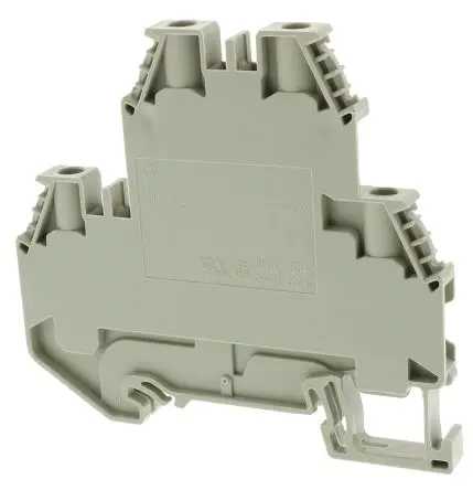 Produktfoto 1 von Wieland WT 4 E Mehrstufiger Anschlussklemmenblock 2 Grau, 10AWG, 26 AWG, 800V Schraubbefestigung ATEX