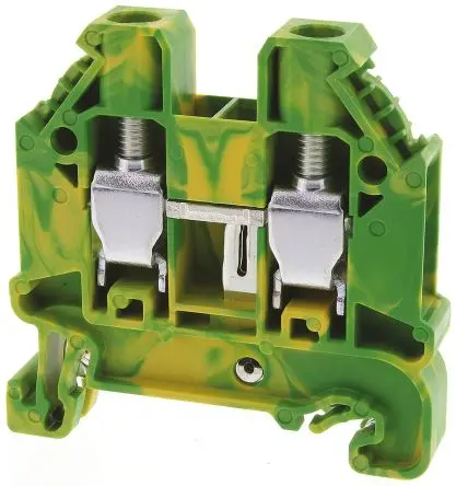 Produktfoto 1 von Wieland WT 6 PE Schutzleiterklemme 1 Gelb, Grün, 24AWG, 8 AWG, 1kV Schraubbefestigung ATEX