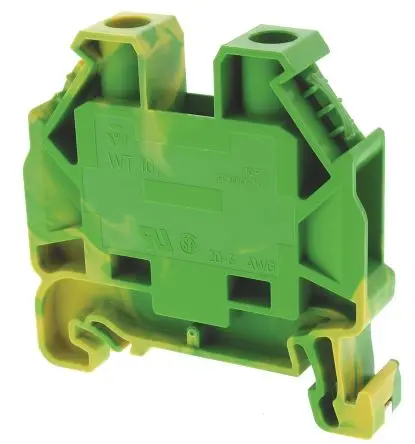 Produktfoto 1 von Wieland WT 10 PE Schutzleiterklemme 1 Gelb, Grün, 20AWG, 6 AWG, 1kV Schraubbefestigung ATEX