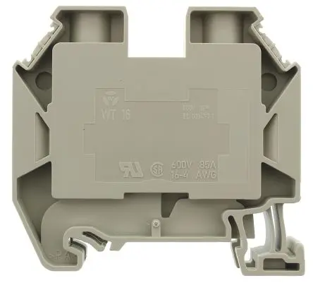 Produktfoto 1 von Wieland WT 16 Anschlussklemmenblock für Durchkontaktierung 1 Grau, 14AWG, 4 AWG, 1kV Schraubbefestigung ATEX
