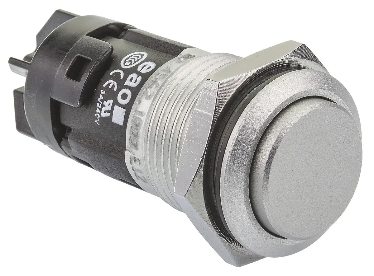Produktfoto 1 von EAO 82 Druckschalter Tastend Panel Ø 16 mm, 1-poliger Umschalter / 1A 24 V dc 230 V ac, IP65, IP67