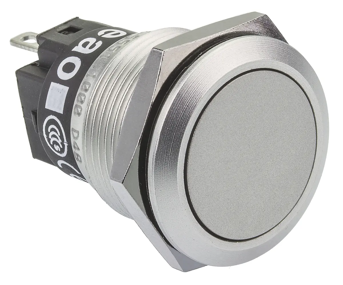 Produktfoto 1 von EAO 82 Druckschalter Tastend Panel Ø 19 mm, 1-poliger Umschalter / 1A 24 V dc 250 V ac, IP65, IP67