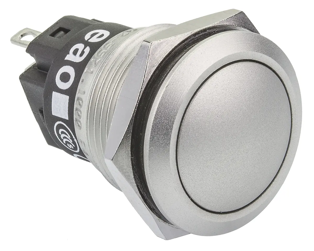 Produktfoto 1 von EAO 82 Druckschalter Tastend Panel Ø 19 mm, 1-poliger Umschalter / 1A 24 V dc 250 V ac, IP65, IP67