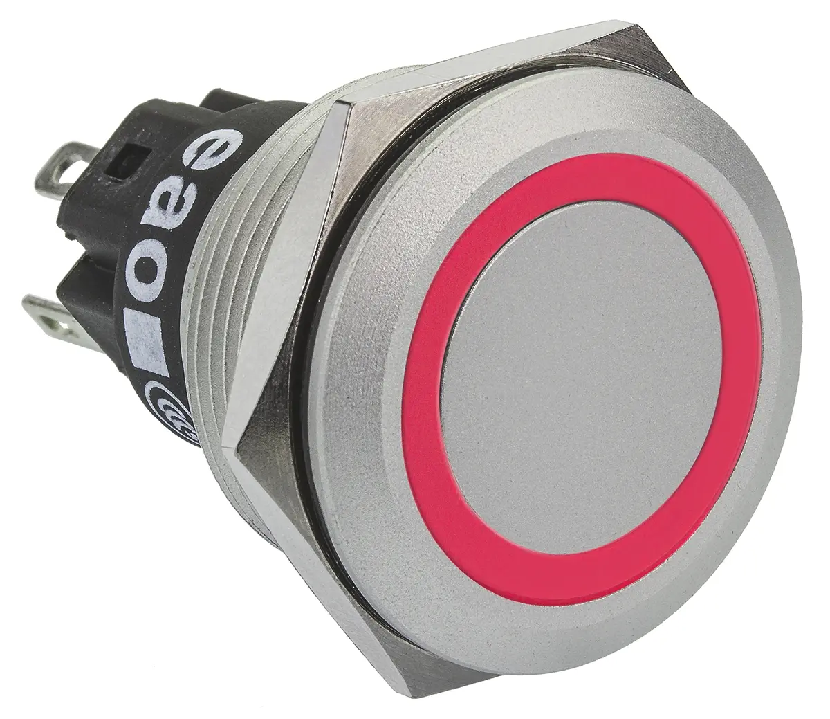 Produktfoto 1 von EAO 82 Druckschalter Rot Beleuchtet Tastend Panel Ø 22 mm, 1-poliger Umschalter / 1A 24 V dc 250 V ac, IP65, IP67