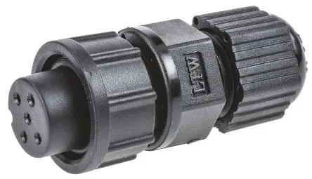 Produktfoto 1 von Amphenol Industrial Ceres 20 mm Standard Rundsteckverbinder Buchse 5-polig Buchse 5A Kabel IP67