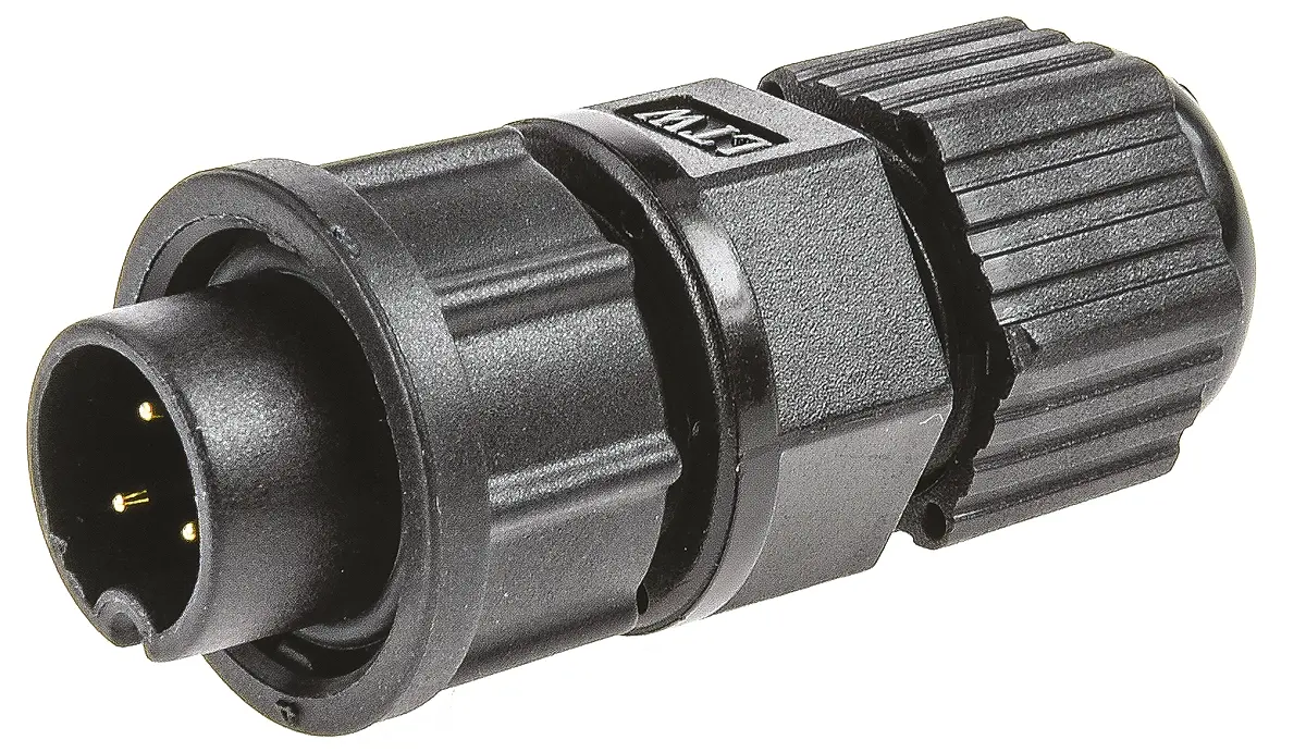 Produktfoto 1 von Amphenol Industrial Ceres 20 mm Standard Rundsteckverbinder Stecker 3-polig Stecker 5A Kabel IP67