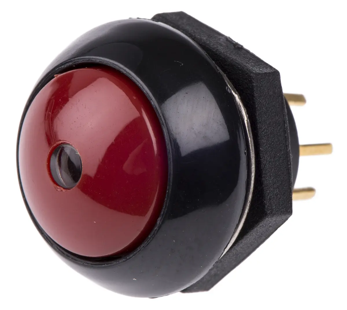 Produktfoto 1 von Otto P9 Druckschalter Rot Beleuchtet Tastend Panel, 1-poliger Umschalter / 5 A 28 V dc 115 V ac, IP68S