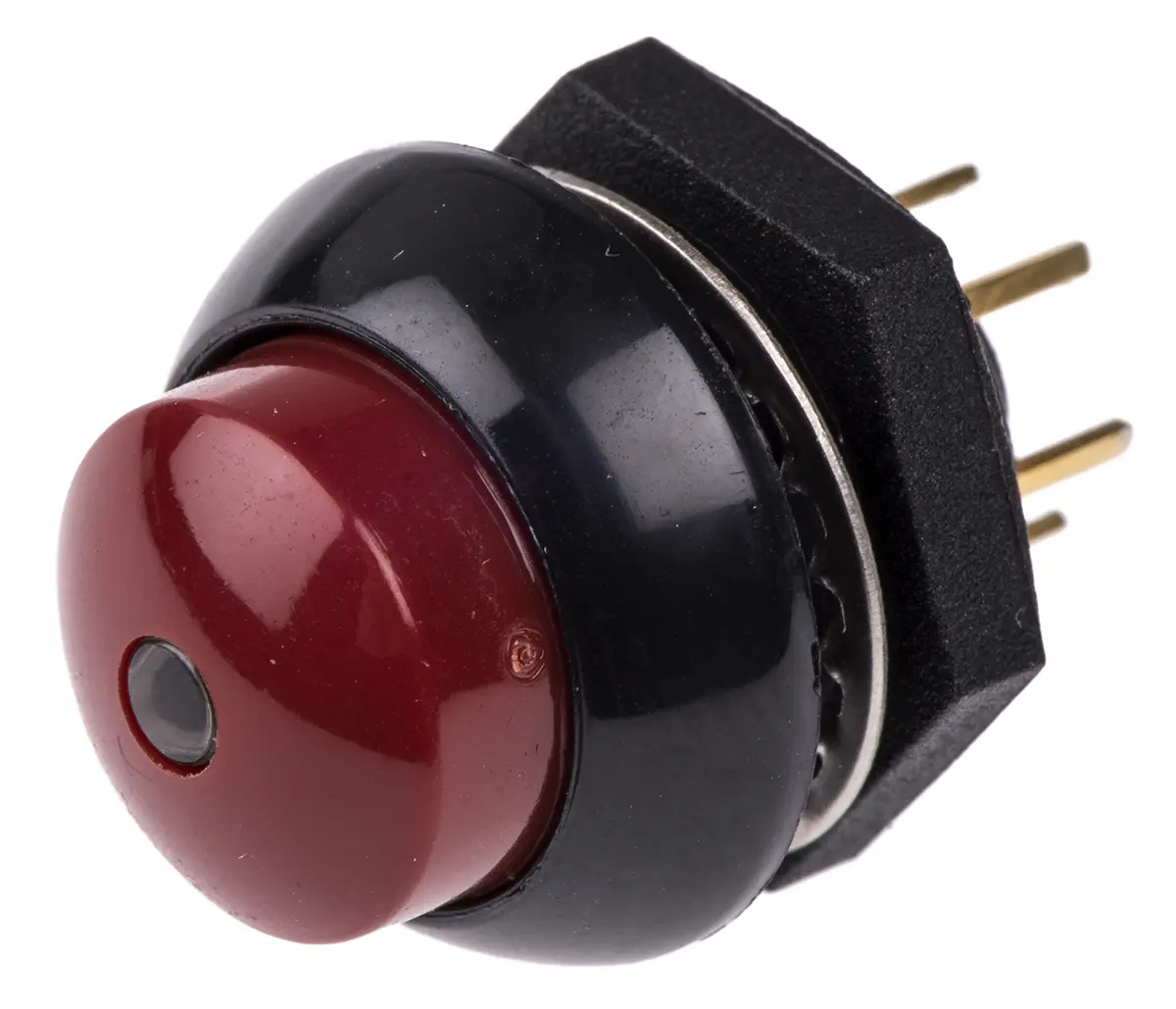 Produktfoto 1 von Otto P9 Druckschalter Rot Beleuchtet Tastend Panel, 1-poliger Umschalter / 5 A 28 V dc 115 V ac, IP68S