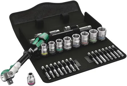 Produktfoto 1 von Wera Steckschlüsselsatz 3/8 in Vierkant Zyklop 8-19 mm 29-teilig