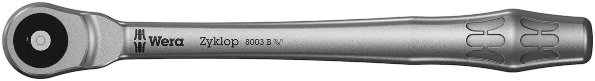 Produktfoto 1 von Wera Zyklop 3/8 in Ratsche Ratsche CrMo-Stahl Höhensicher, Länge 222 mm