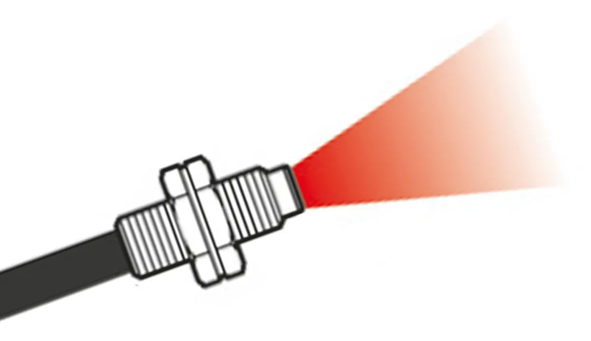 Produktfoto 1 von Panasonic Kunststoff LWL-Sensor 450 mm Schraube IP64 25μs Rote LED