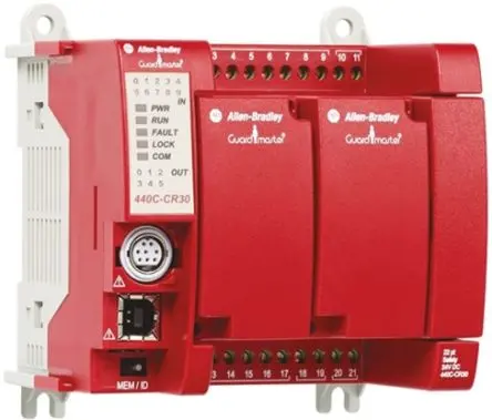 Produktfoto 1 von Allen Bradley Guardmaster 440C-CR30 Sicherheitssteuerung 22 Eingänge / 4 Ausgänge 24V dc Kat. 4