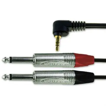 Van Damme PX Hilfskabel, 3,5 mm Stereobuchse / RCA x 2 Stecker Stecker L. 3 m Schwarz